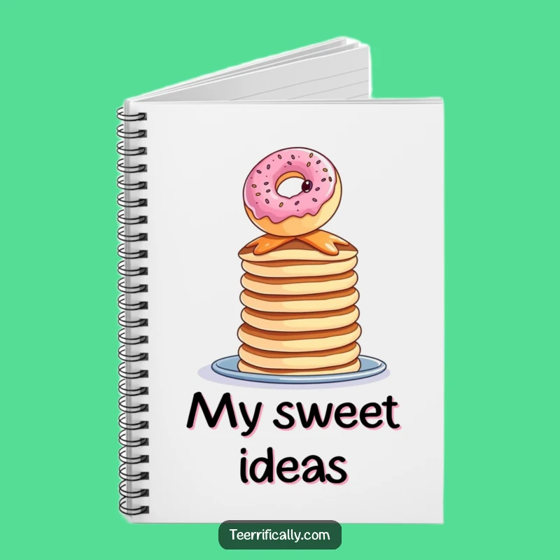 Funny Donut Pancake Notebook: Jot Down Sweet Ideas, Great Funny Gift