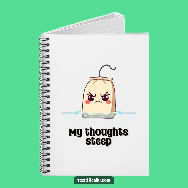 Funny Grumpy Teabag Notebook - Jot Down Surprises & Thoughts