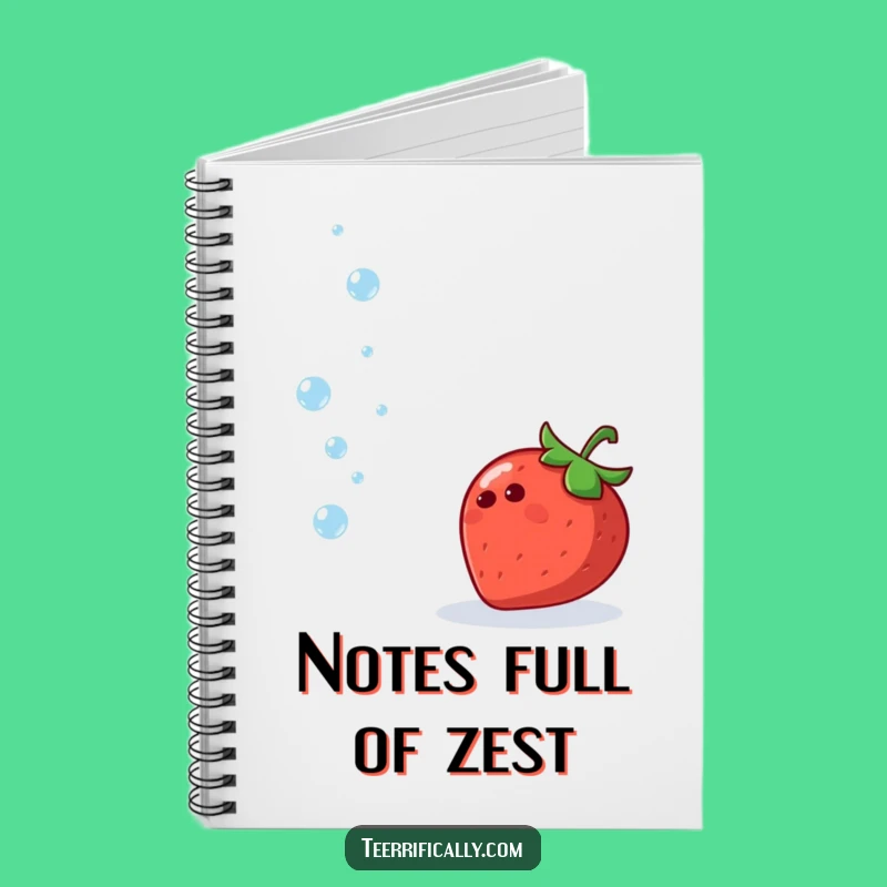 Funny Notebook: Strawberry's Fruity Ideas, Recipe Journal, Great Gift