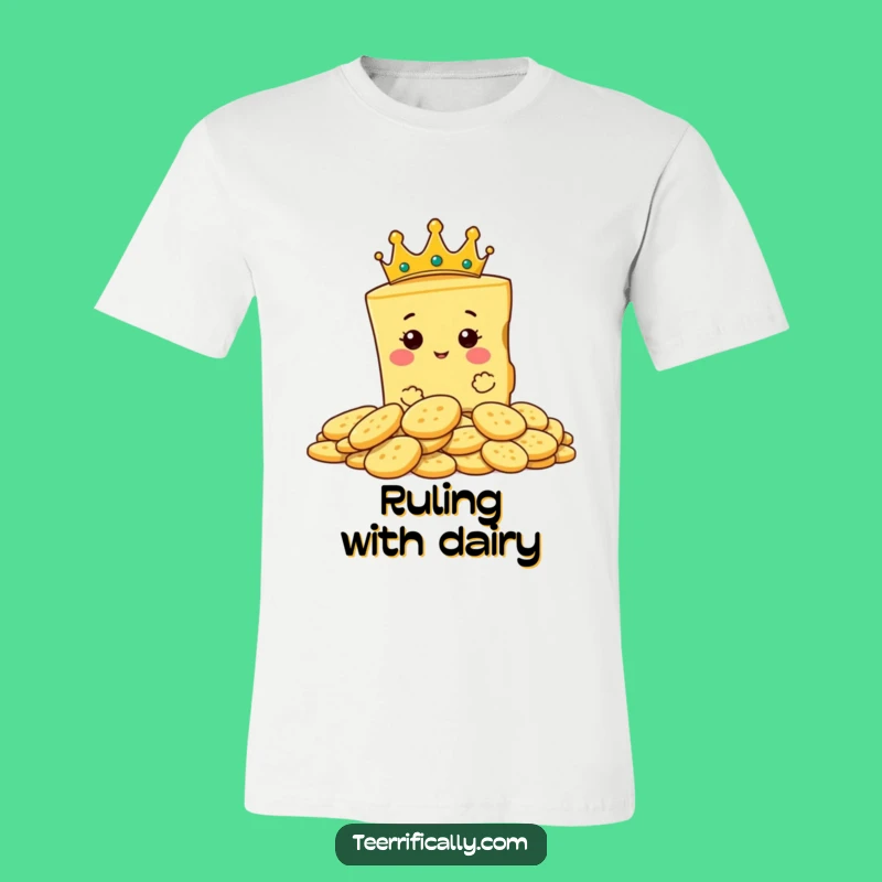 Funny Cheese King Crown T-Shirt - Majestic & Humorous Foodie Apparel Gift