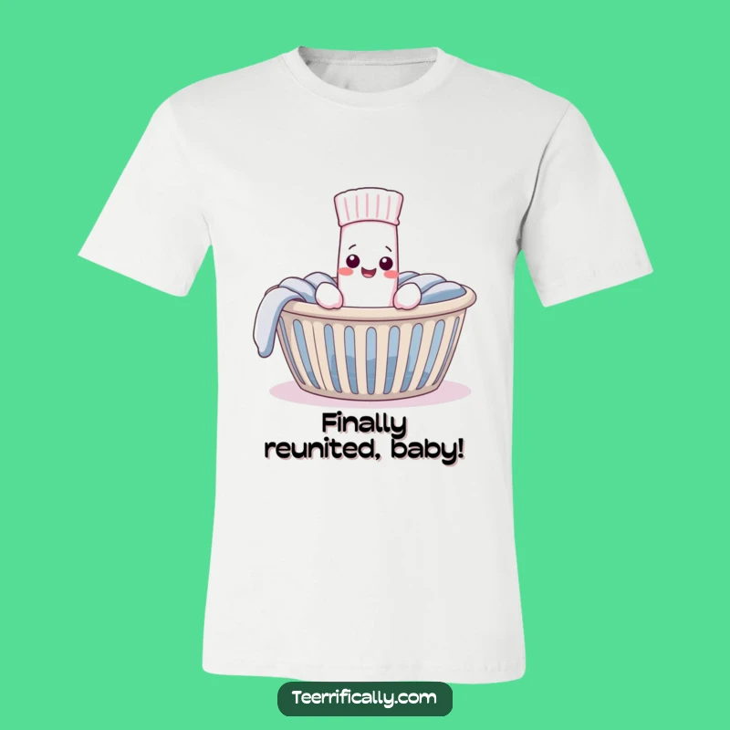Funny Lost Sock Reunion T-Shirt: Happy Pair Found, Ideal Funny Gift for Laundry Warriors!