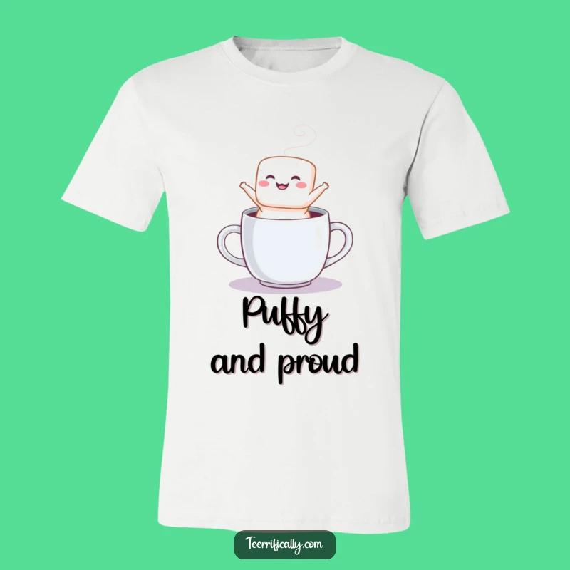Funny Marshmallow Jump T-Shirt - Playful Dessert Design, Ideal Cozy Funny Gift