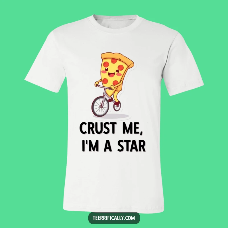 Funny Pizza Unicycle T-Shirt: Hilarious Wearable Art for Foodie Fun
