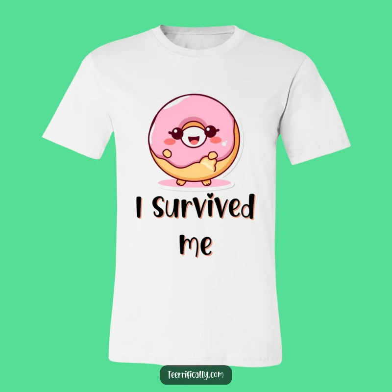 Funny Proud Donut Bite T-Shirt: Wear Your Giggles with This Hilarious Cartoon Treat!