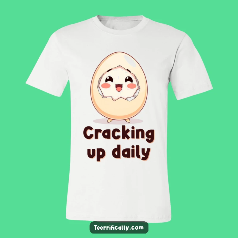 Funny Startled Egg T-Shirt - Hilarious Surprise Breakfast Tee