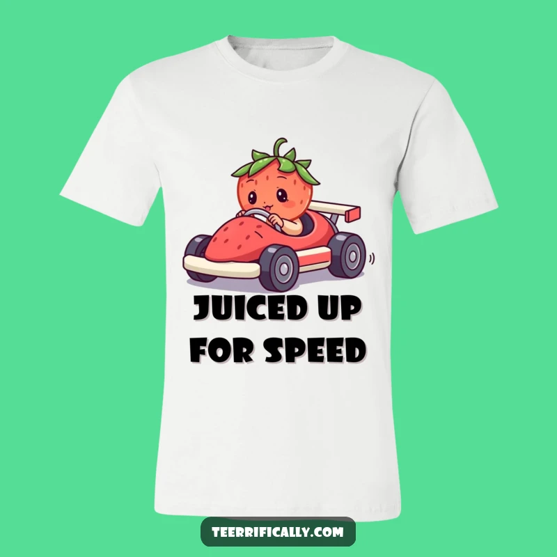 Funny Strawberry Race Car T-Shirt: Hilarious Berry Driving Tee for Gift Lovers!