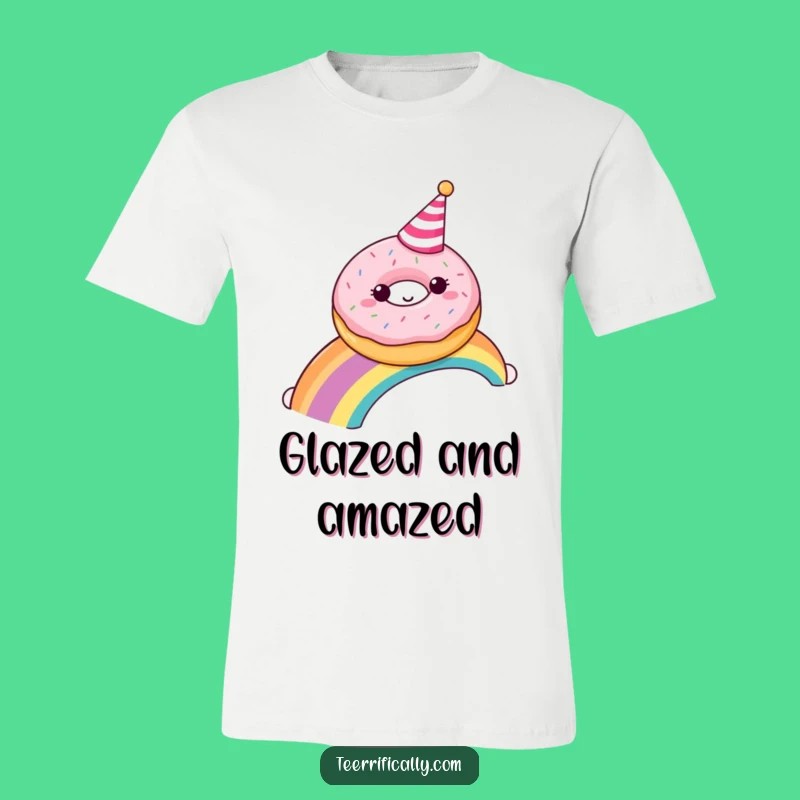 Funny Donut Rainbow Party T-Shirt - Whimsical Treat Tee, Great Gift