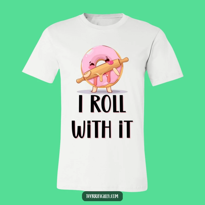 Funny Clumsy Donut T-Shirt: Rolling Pin Hug, Hilarious Baking Gift