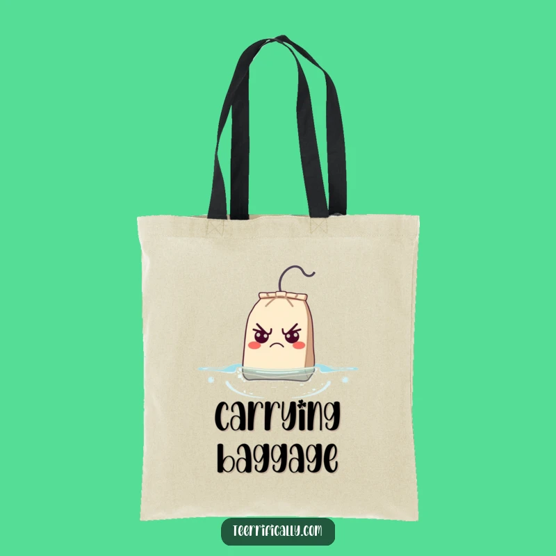 Funny Grumpy Teabag Tote Bag - Carry Your Surprises with Style