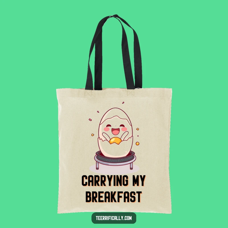 Funny Egg Trampoline Tote Bag: Carry Your Joyful Essentials