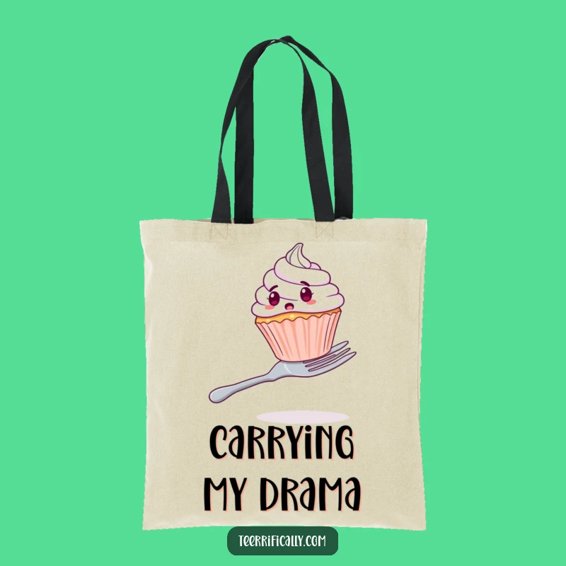 Funny Cupcake Balancing Act Tote Bag - Hilarious Accessory for Shopping Sprees