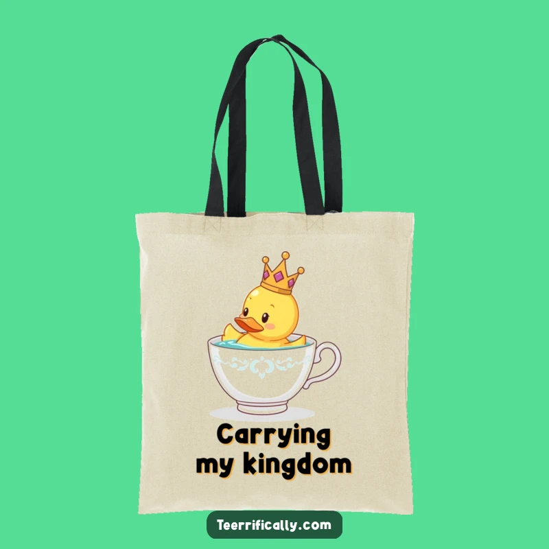 Funny Royal Rubber Duck Tote Bag: Your Whimsical Carry-All Gift