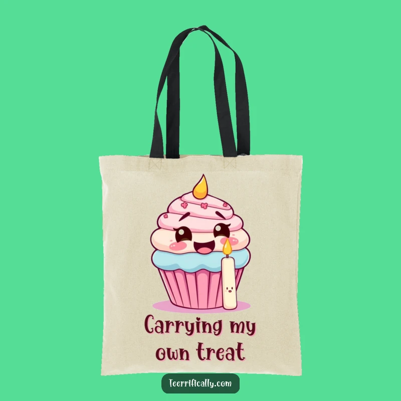 Funny Cupcake Candle Tote Bag: Party Essential, Hilarious Gift