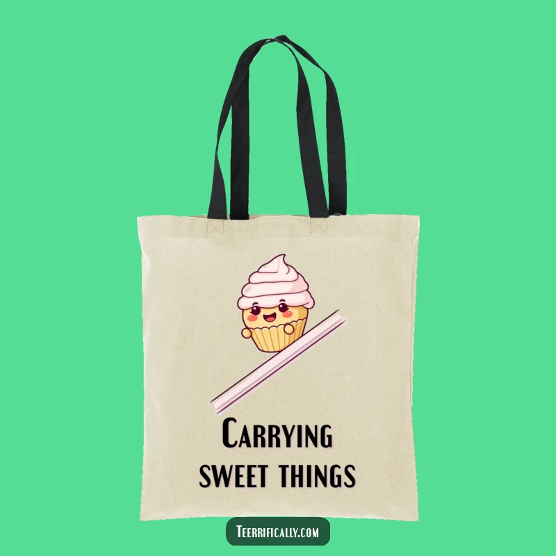 Funny Cupcake Banister Tote Bag - Carry Sweetness & Laughter