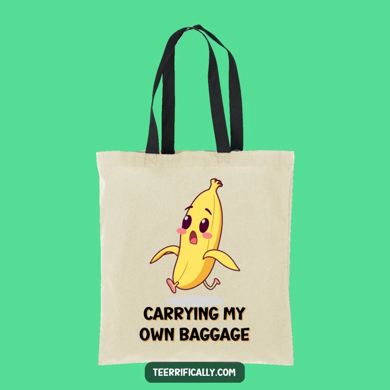 Funny Banana Running from Peel Tote Bag - Carry Your Laughs