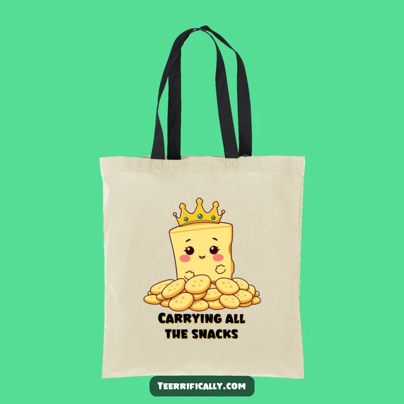 Funny Cheese King Crown Tote Bag - Carry Your Kingdom in Style Gift