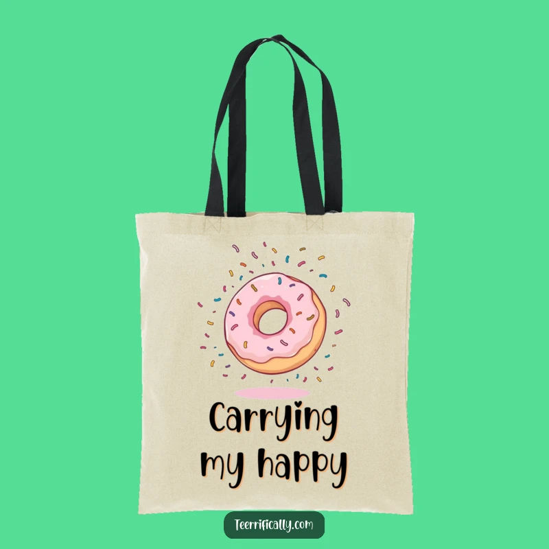 Funny Donut Sprinkle Tote Bag: Carry Joy, Your Perfect Funny Gift for Sweet Escapes!