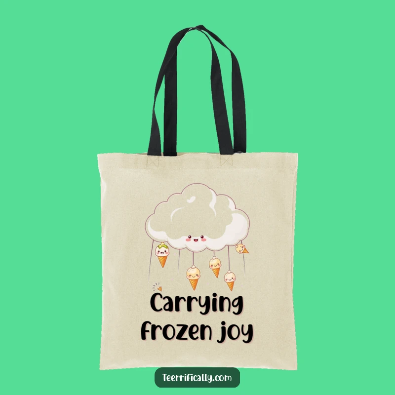 Funny Ice Cream Cloud Tote Bag - Cheerful Accessory for Sweet Outings