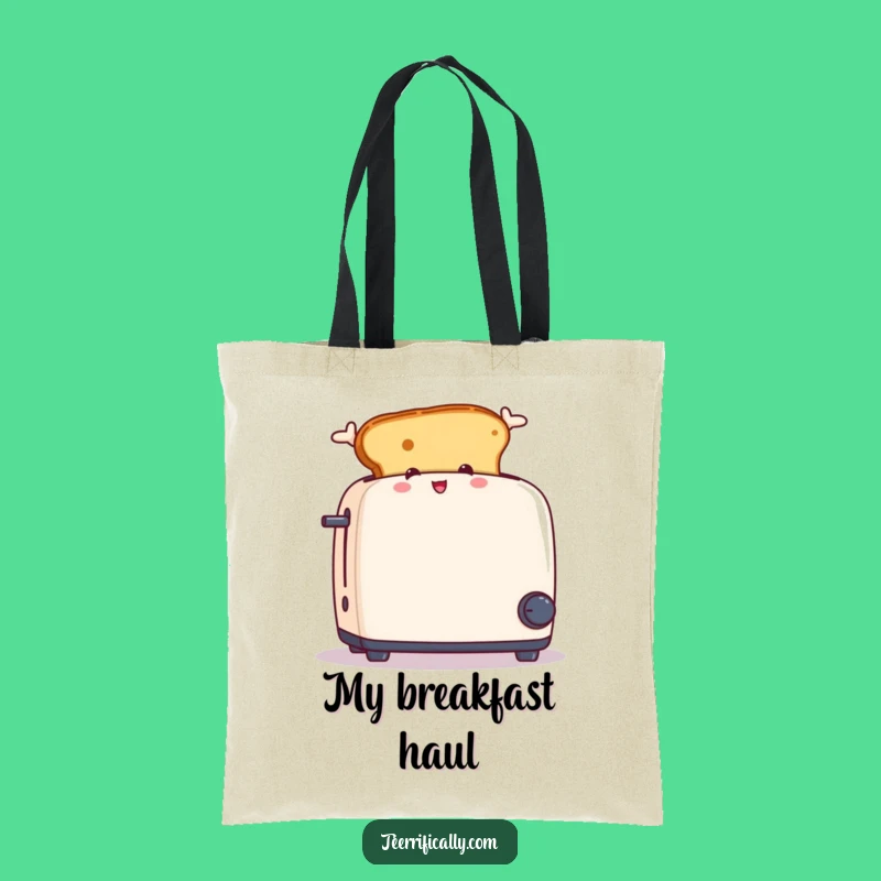 Funny Jumping Toast Tote Bag - Hilarious Carry-All for Breakfast Lovers