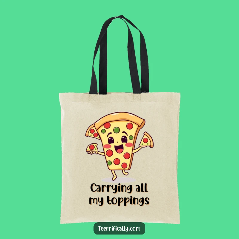 Funny Pizza Pepperoni Juggling Tote Bag: Carry Your Essentials with This Hilarious Accessory