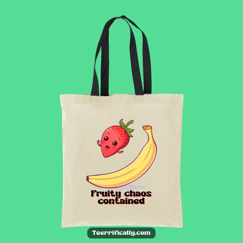 Funny Strawberry Slip Tote Bag: Carry Your Laughs with Cheeky Style!