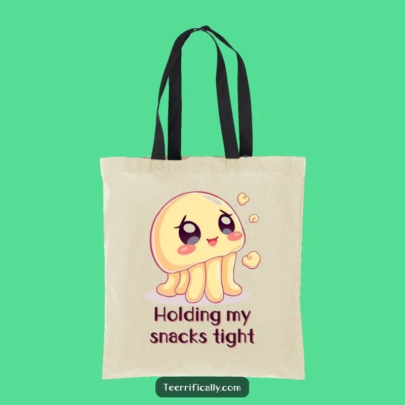 Funny Wobbly Jelly Tote Bag: Popcorn Hunter, Hilarious Gift