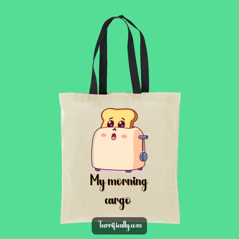 Funny Toast Tote Bag: Carry Your Essentials with Shocking Cartoon Style